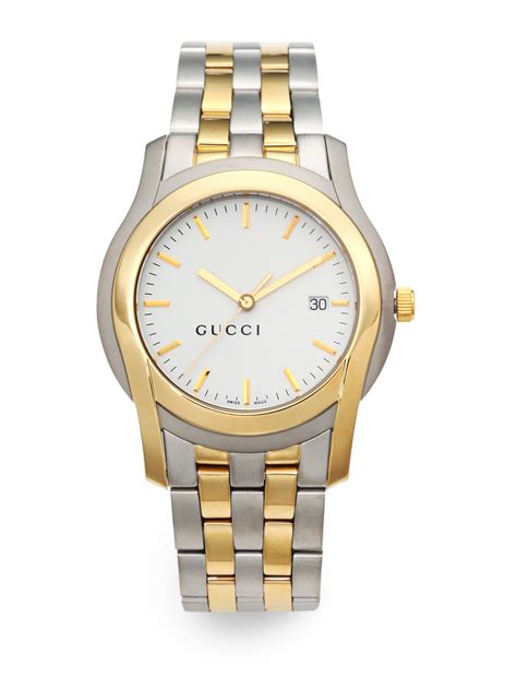 gucci gold and silver watch.